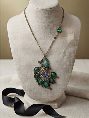 Vintage Peacock Necklace